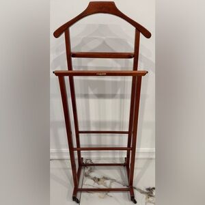Antique Fratelli Reguitti Vintage Valet stand hanger suit rack wood italian